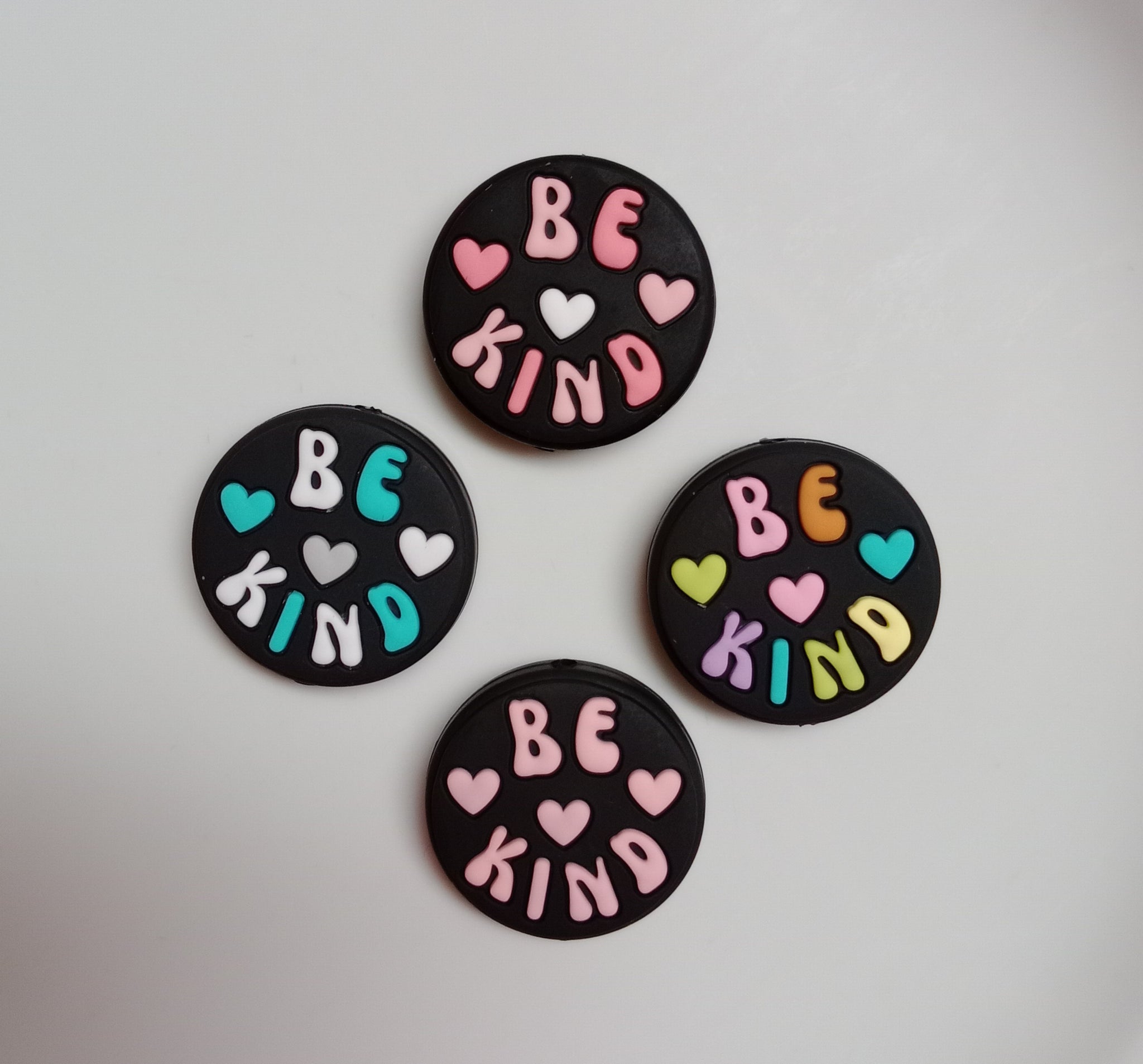 Be Kind Printed Silicone Focal Bead -  in 2023